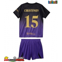 Camisa de Futebol Barcelona Andreas Christensen #15 Equipamento Secundário Infantil 2026-27 Manga Curta (+ Calças curtas)